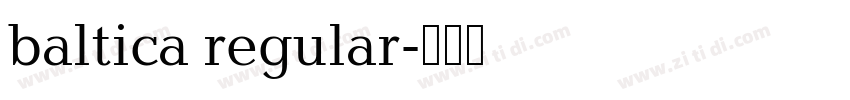 baltica regular字体转换